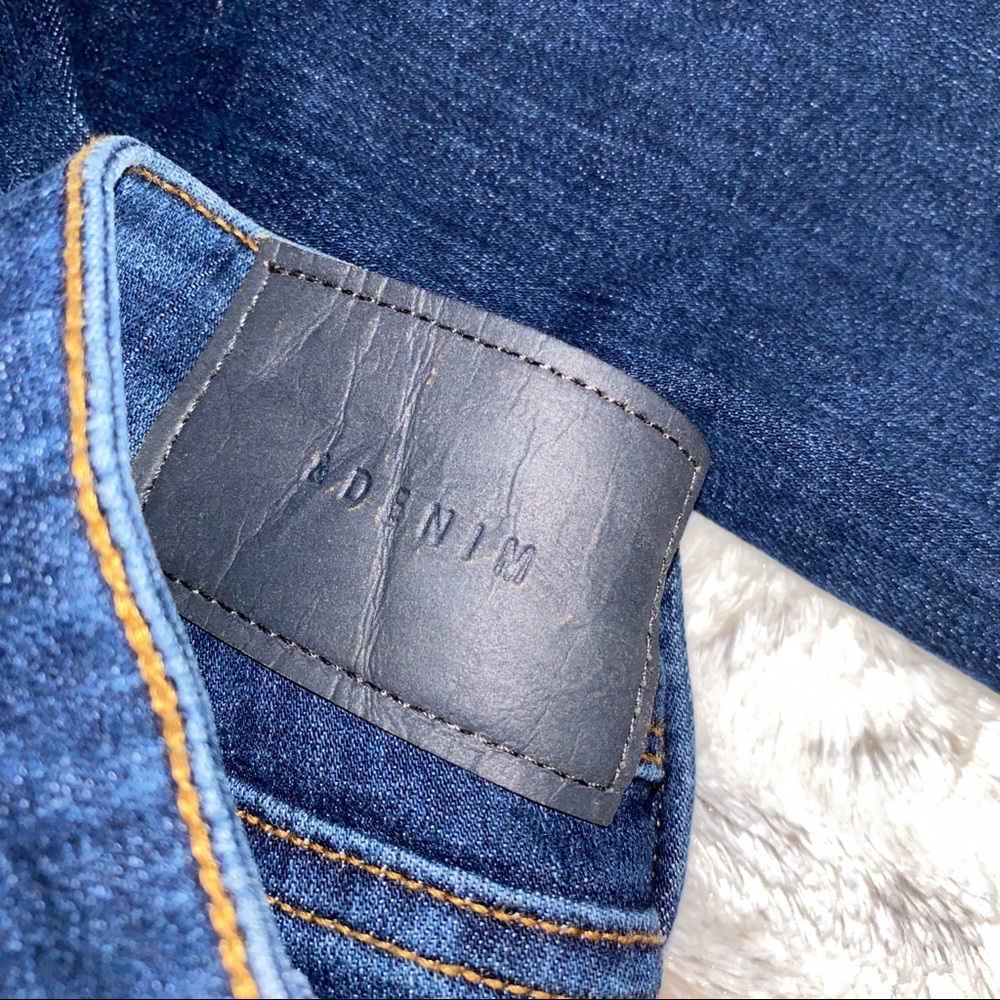 HM DENIM MINI FLARE JEANS in DARK BLUE WASH - Picture 4 of 4